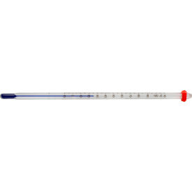 Bel-Art Products 607100300 H-B DURAC Plus PFA Safety Coated Liquid-In-Glass Thermometer, -10 to 150C, 50mm Immersion image.