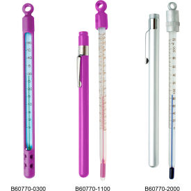 Bel-Art Products 607700600 H-B DURAC Plus Pocket Liquid-In-Glass Thermometer, 0 to 220F, Window Plastic Case image.