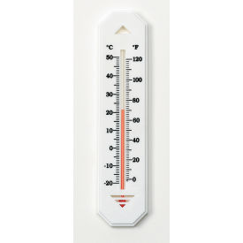 H-B DURAC Liquid-In-Glass Wall Thermometer, -20 to 50C (0 to 120F), Organic Liquid Fill