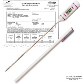 Bel-Art Products 609001500 H-B DURAC Calibrated Electronic Stainless Steel Stem Thermometer -50/300C 197mm (7.75 in.) Probe image.