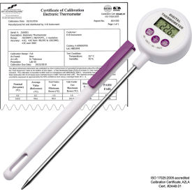 H-B Calibrated Electronic Stainless Steel Stem Thermometer -50/200C (-58/392F) 127mm Probe