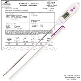 Bel-Art Products 609001900 H-B DURAC Calibrated Electronic Stainless Steel Stem Thermometer -50/300C (-58/572F) 197mm Probe image.