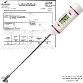 H-B DURAC Calibrated Electronic SS Stem Thermometer, -50/200C (-58/392F), 120mm (4.7