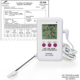 H-B DURAC Calibrated Electronic Thermometer Event Logger SS Probe, -50/200C (-58/392F), 65 x 110mm