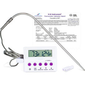 Bel-Art Products 609003400 H-B DURAC Calibrated Electronic Thermometer with SS Probe, -50/300C (-58/572F), 51 x 18mm image.