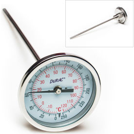 H-B DURAC Bi-Metallic Dial Thermometer, -20 to 120C (0 to 250F), 1/2