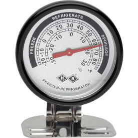 Bel-Art Products 613202100 H-B DURAC Bi-Metallic Refrigerator/Freezer Thermometer, -30 to 30C (-20 to 80F), SS Case image.