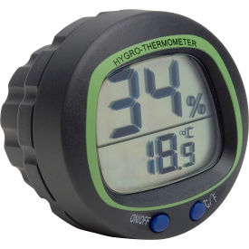 Bel-Art Products 615060300 H-B DURAC Electronic Thermometer-Hygrometer, Panel Mount, 0/50C, 20/99 Percent Humidity Range image.