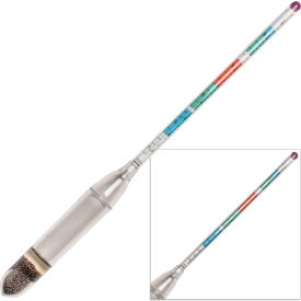 Bel-Art Products 618006000 H-B DURAC Triple Scale Beer and Wine Hydrometer, Polycarbonate image.