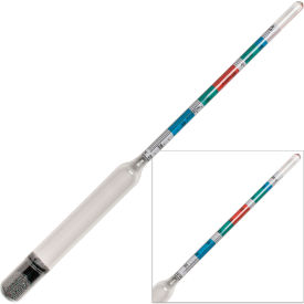 Bel-Art Products 618077100 H-B DURAC Triple Scale Beer and Wine Hydrometer, Glass image.