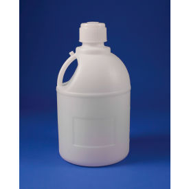 Bel-Art Products 107950000 Bel-Art Polyethylene Carboy with Handle and Screw Cap, 20 Liters (5 Galllons), 83mm Closure image.