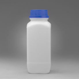 Bel-Art Square 1000ml Polyethylene Bottles, Polypropylene Cap, 53mm Closure 6Pk