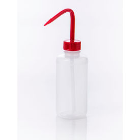 Bel-Art Products 116130250 Bel-Art Narrow-Mouth 250ml (8oz) Polyethylene Wash Bottles, Red Polypropylene Cap, 28mm Closure 6Pk image.