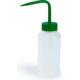Bel-Art Wide-Mouth 250ml (8oz) Polyethylene Wash Bottles, Green Polypropylene Cap, 38mm Closure 6Pk Bel-Art Wide-Mouth 250ml (8oz) Polyethylene Wash Bottles, Green Polypropylene Cap, 38mm Closure 6Pk