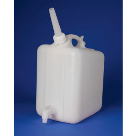 Bel-Art Products 118590010 Bel-Art Polyethylene Jerrican with Spigot, 5 Liters (1.25 Gallons), Screw Cap, 1" I.D. Spout image.