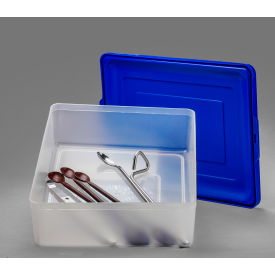 Bel-Art Products 162300000 SP Bel-Art Multipurpose Polypropylene Tray with Snap-On Lid, 8 x 10 3/4 x 3" image.