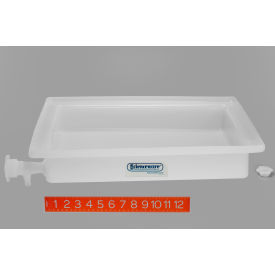 Bel-Art Products 162910000 SP Bel-Art General Purpose Polyethylene Tray with Faucet, 16 x 20 x 3" image.