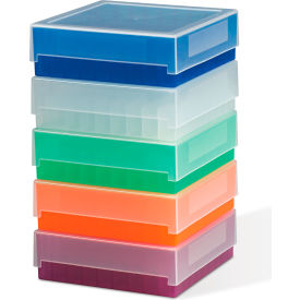 Bel-Art Products 188520012 Bel-Art 81-Place Plastic Freezer Storage Boxes, Blue 5Pk image.