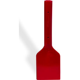 Bel-Art Products 368300000 SP Bel-Art Hard Plastic Scraper, 10" Handle, 5 x 6" Blade, Red image.