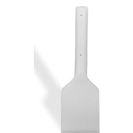 Bel-Art Products 368300001 SP Bel-Art Soft Plastic Scraper, 10" Handle, 5 x 6" Blade, White image.