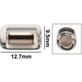 Bel-Art Products 371010012 Bel-Art Pyrex Magnetic Stirring Bar, Glass Encapsulated, 12.7 x 9.5mm image.