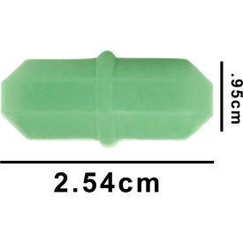 Bel-Art Products 371020138 Bel-Art Spinbar Rare Earth Teflon Octagon Magnetic Stirring Bar, 2.54 x 0.95cm, Green image.