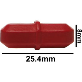 Bel-Art Products 371090010 Bel-Art Spinbar Teflon Octagon Magnetic Stirring Bar, 25.4 x 8mm, Red image.