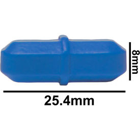 Bel-Art Products 371090012 Bel-Art Spinbar Teflon Octagon Magnetic Stirring Bar, 25.4 x 8mm, Blue image.