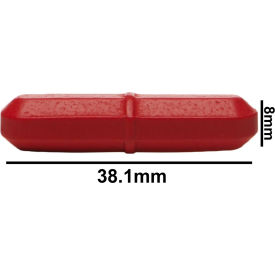 Bel-Art Products 371090019 Bel-Art Spinbar Teflon Octagon Magnetic Stirring Bar, 38.1 x 8mm, Red image.