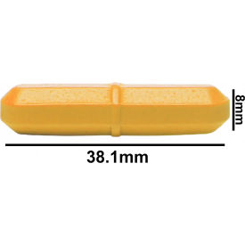 Bel-Art Spinbar Teflon Octagon Magnetic Stirring Bar, 38.1 x 8mm, Yellow