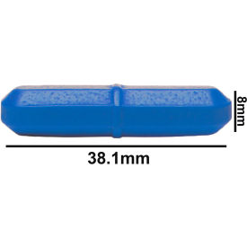 Bel-Art Spinbar Teflon Octagon Magnetic Stirring Bar, 38.1 x 8mm, Blue