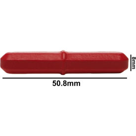 Bel-Art Products 371090028 Bel-Art Spinbar Teflon Octagon Magnetic Stirring Bar, 50.8 x 8mm, Red image.