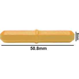 Bel-Art Products 371090029 Bel-Art Spinbar Teflon Octagon Magnetic Stirring Bar, 50.8 x 8mm, Yellow image.