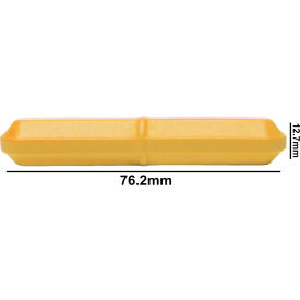 Bel-Art Products 371090032 Bel-Art Spinbar Teflon Octagon Magnetic Stirring Bar, 76.2 x 12.7mm, Yellow image.