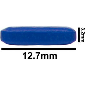 Bel-Art Products 371090036 Bel-Art Spinbar Teflon Octagon Magnetic Stirring Bar, 12.7 x 3.2mm, Blue image.