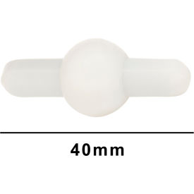 Bel-Art Saturn Spinbar Teflon Magnetic Stirring Bar, 40mm, White