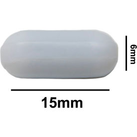 Bel-Art Spinbar Teflon Polygon Magnetic Stirring Bar, 15 x 6mm, White, without Pivot Ring