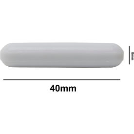 Bel-Art Products 371200040 Bel-Art Spinbar Teflon Polygon Magnetic Stirring Bar, 40 x 8mm, White, without Pivot Ring image.