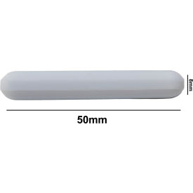 Bel-Art Products 371200050 Bel-Art Spinbar Teflon Polygon Magnetic Stirring Bar, 50 x 8mm, White, without Pivot Ring image.