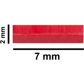 Bel-Art Products 371210013 Bel-Art Spinbar Teflon Micro (Flea) Magnetic Stirring Bar, 7 x 2mm, Red image.