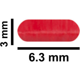 Bel-Art Products 371210019 Bel-Art Spinbar Teflon Micro (Flea) Magnetic Stirring Bar, 6.35 x 3mm, Red image.