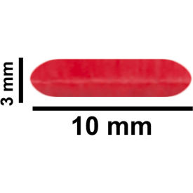 Bel-Art Products 371210022 Bel-Art Spinbar Teflon Micro (Flea) Magnetic Stirring Bar, 10 x 3mm, Red image.