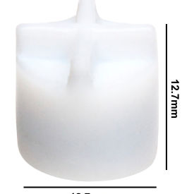 Bel-Art Products 371250012 Bel-Art Spinfin Teflon Magnetic Stirring Bar, 12.7 x 12.7mm, White image.