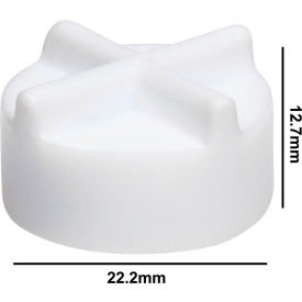 Bel-Art Products 371250078 Bel-Art Spinfin Teflon Magnetic Stirring Bar, 22.2 x 12.7mm, White image.