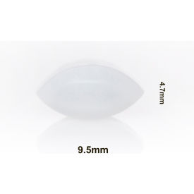 Bel-Art Products 371300038 Bel-Art Spinbar Teflon Elliptical (Egg-Shaped) Magnetic Stirring Bar, 9.5 x 4.7mm, White image.