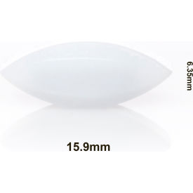 Bel-Art Products 371300058 Bel-Art Spinbar Teflon Elliptical (Egg-Shaped) Magnetic Stirring Bar, 15.9 x 6.35mm, White image.