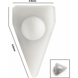 Bel-Art Products 371340000 Bel-Art Spinvane Teflon Triangular Magnetic Stirring Bar, 5.6 x 9.6 x 4.8mm, Fits 1 ml Vials, White image.