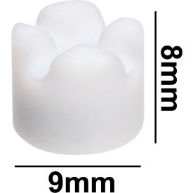 Bel-Art Spinbar Teflon Cell (Cuvette) Magnetic Stirring Bar, 9 x 8mm, White