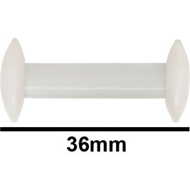 Bel-Art Products 371700000 Bel-Art Circulus Teflon Magnetic Stirring Bar, 36mm Length, White image.