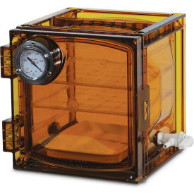 Bel-Art Products 424004101 Bel-Art Lab Companion Amber Polycarbonate Cabinet Style Vacuum Desiccator, 11 Liter image.